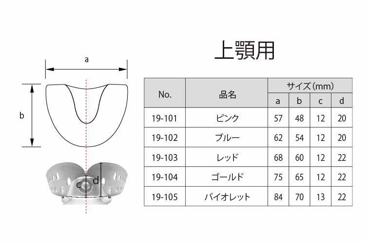 ｶﾗｰﾄﾚｰ ﾌﾟﾚﾐｱﾑ 上顎用 ﾌﾞﾙｰ